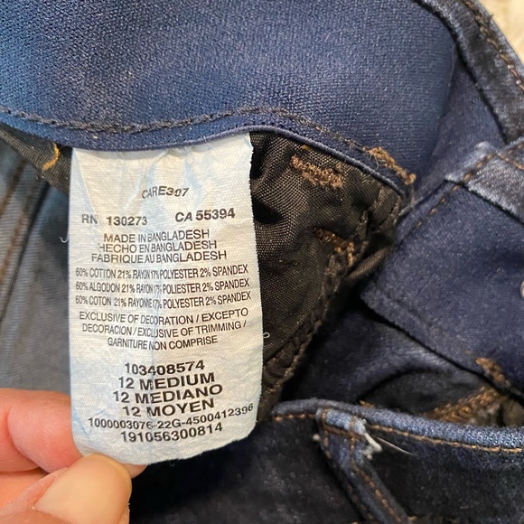 Lee Women’s Size 12 Reg Fit Mid Rise Straight Leg Flex Motion Dark Indigo Jeans - Picture 3 of 6